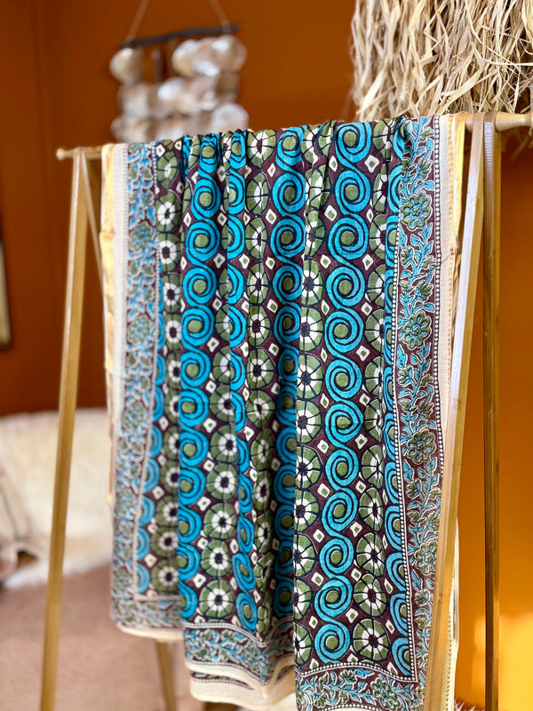 Pushpa Scarf Blockprint