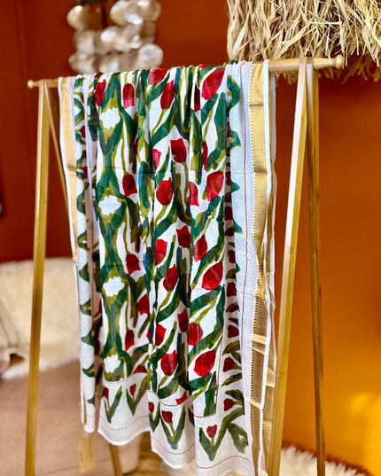 Pushpa Scarf Blockprint