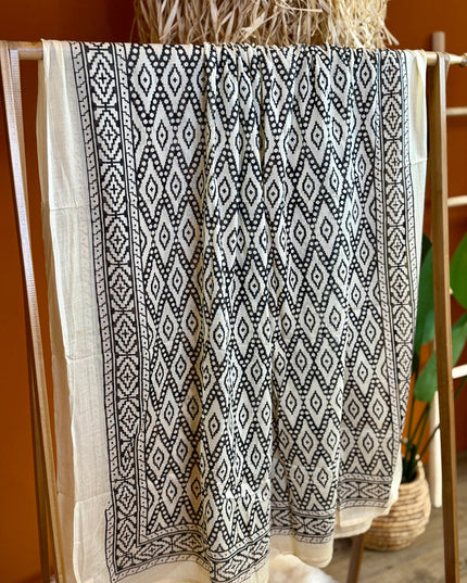 Pushpa Scarf Blockprint