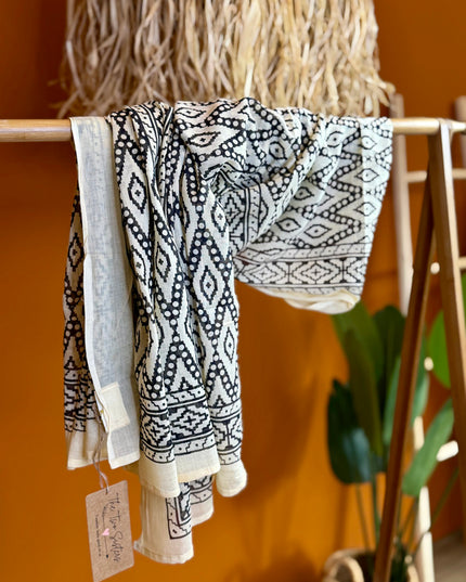 Pushpa Scarf Blockprint