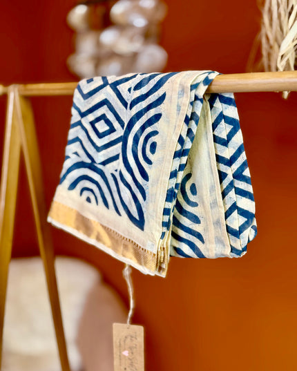 Pushpa Scarf Blockprint