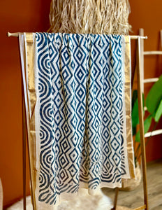 Pushpa Scarf Blockprint