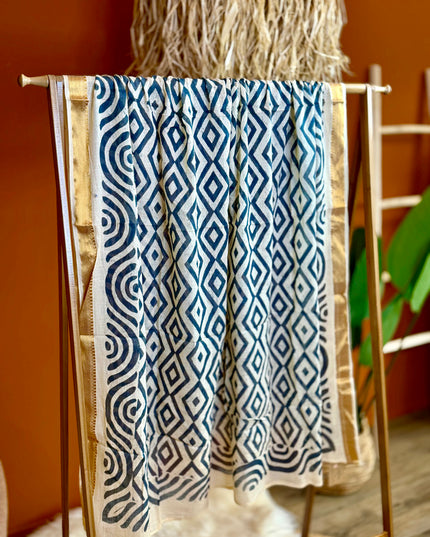Pushpa Scarf Blockprint