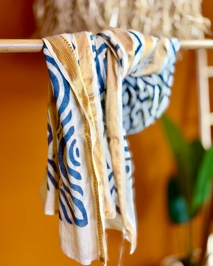 Pushpa Scarf Blockprint