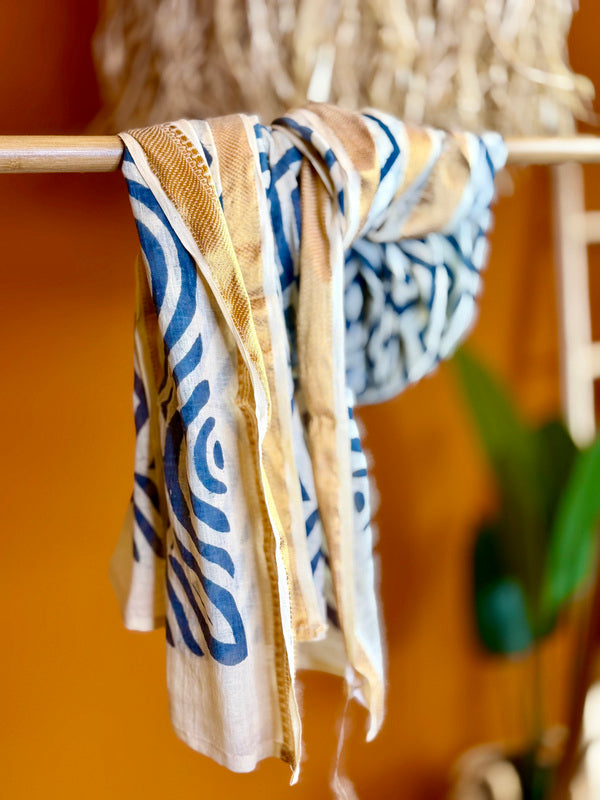 Pushpa Scarf Blockprint