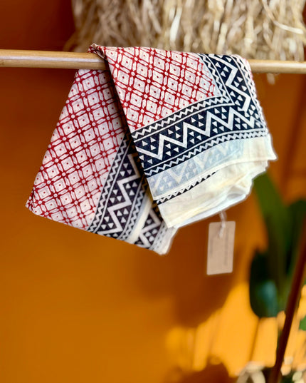 Pushpa Scarf Blockprint