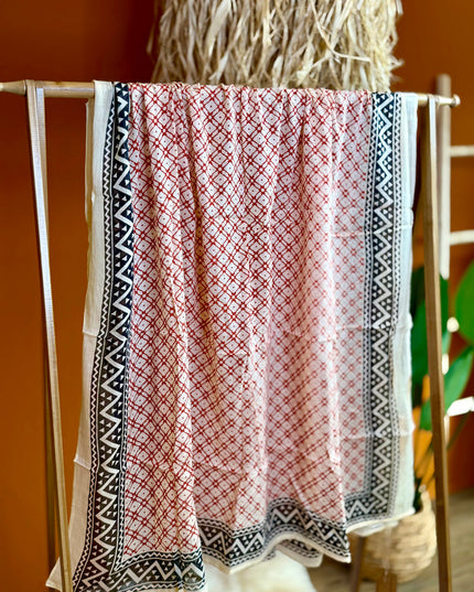 Pushpa Scarf Blockprint