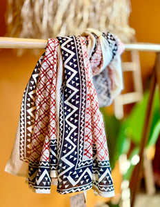 Pushpa Scarf Blockprint