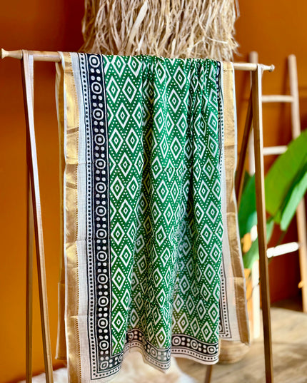 Pushpa Scarf Blockprint