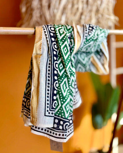 Pushpa Scarf Blockprint