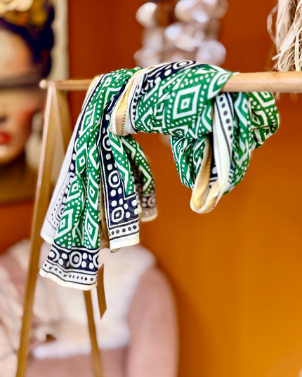 Pushpa Scarf Blockprint