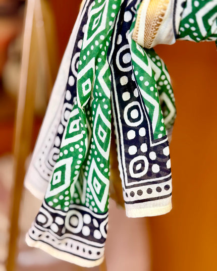 Pushpa Scarf Blockprint