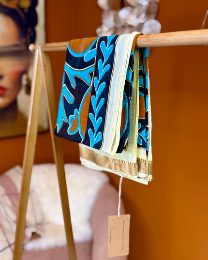 Pushpa Scarf Blockprint