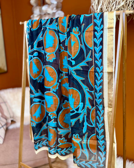 Pushpa Scarf Blockprint