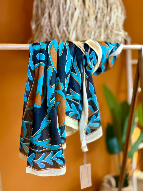 Pushpa Scarf Blockprint