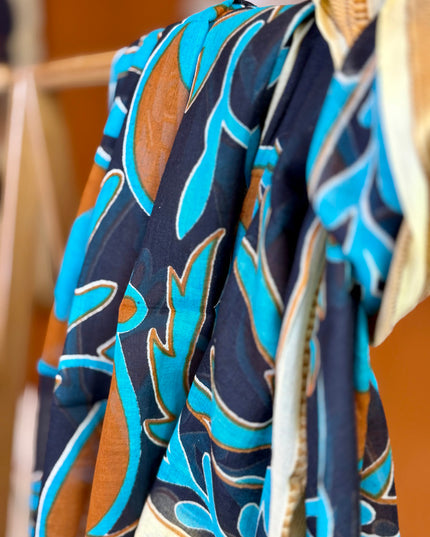 Pushpa Scarf Blockprint