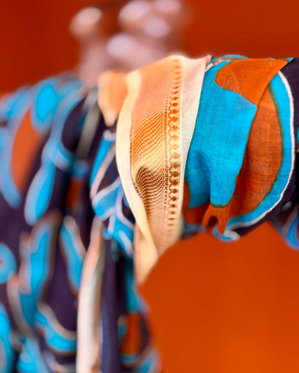 Pushpa Scarf Blockprint