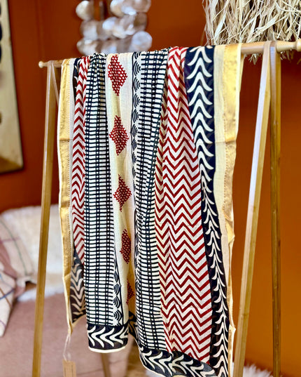 Pushpa Scarf Blockprint