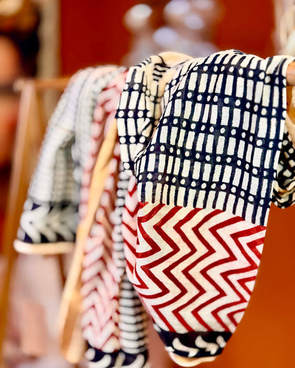 Pushpa Scarf Blockprint