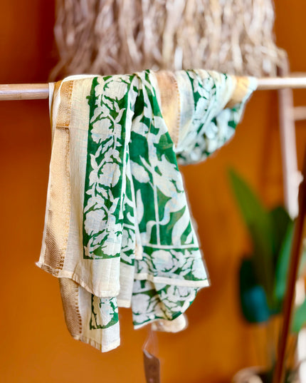 Pushpa Scarf Blockprint