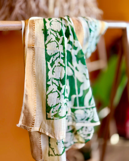 Pushpa Scarf Blockprint