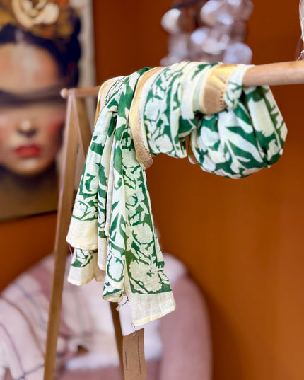 Pushpa Scarf Blockprint