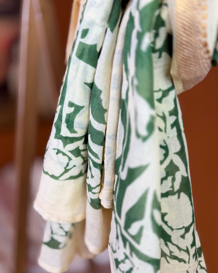 Pushpa Scarf Blockprint