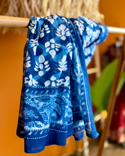 Pushpa Scarf Blockprint