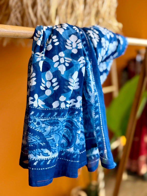 Pushpa Scarf Blockprint