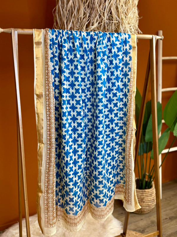 Pushpa Scarf Blockprint