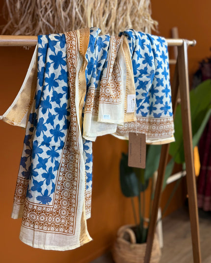 Pushpa Scarf Blockprint