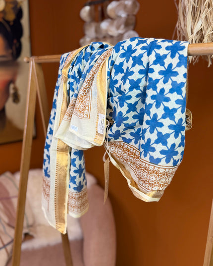 Pushpa Scarf Blockprint