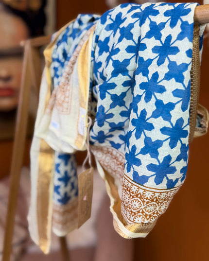 Pushpa Scarf Blockprint