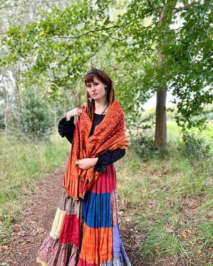 Omslagdoek Paisley Oranje