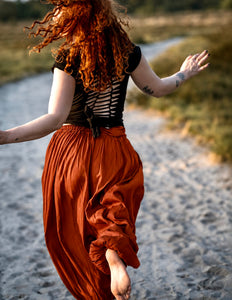 Prana broek warm oranje