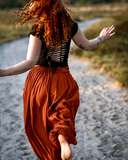 Prana broek warm oranje