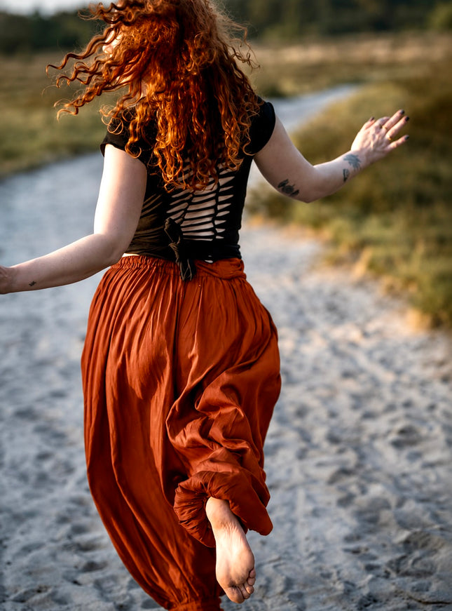 Prana broek warm oranje