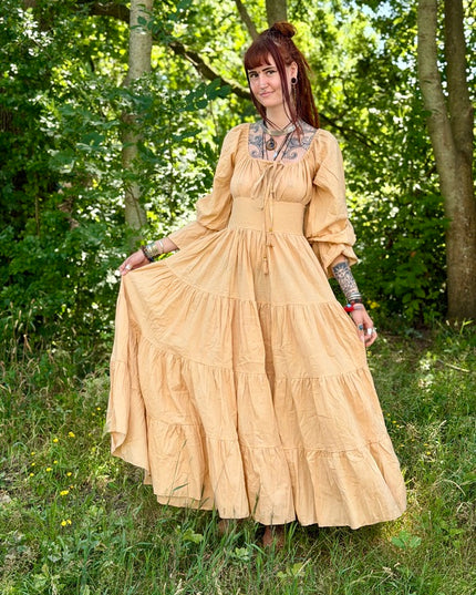Vaiana Lange Jurk zacht geel (T/M 4 XL)