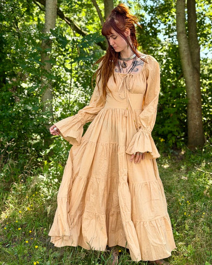Vaiana Lange Jurk zacht geel (T/M 4 XL)
