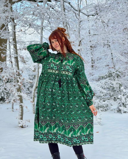 Fay Dress Handblock Blue