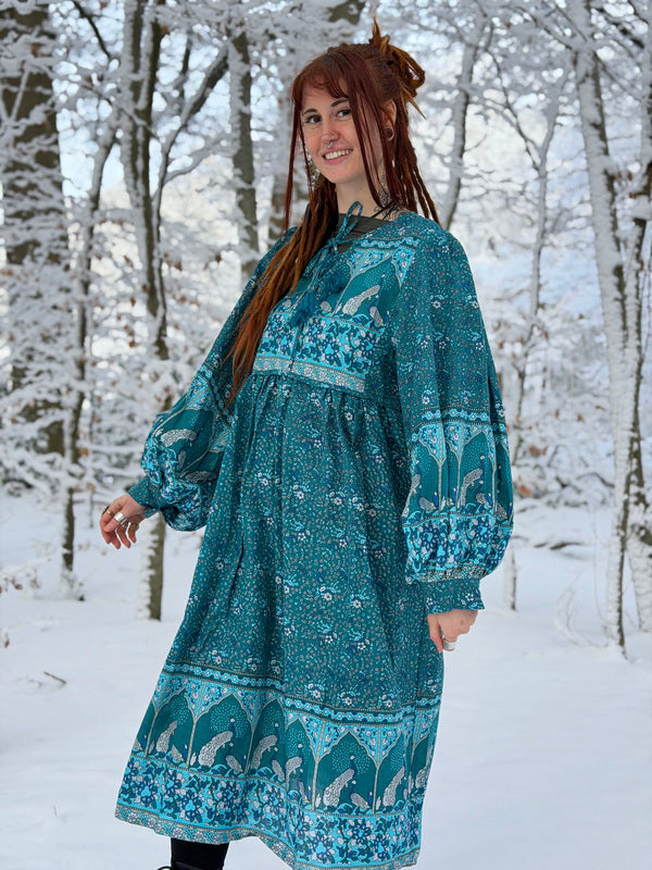 Fay Dress Handblock Blue