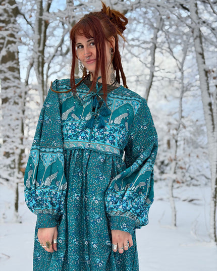 Fay Dress Handblock Blue