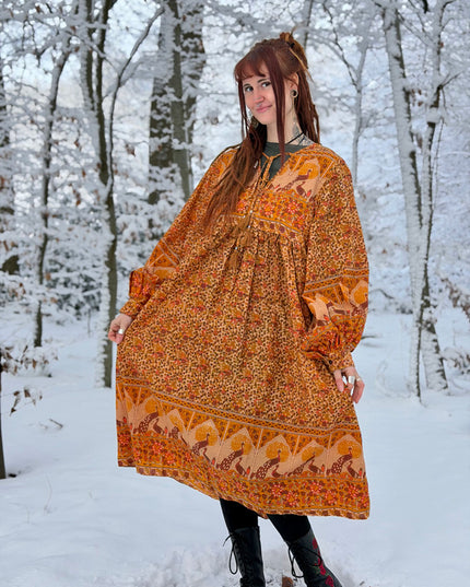 Fay Dress Handblock Blue