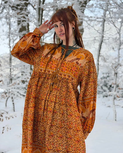 Fay Dress Handblock Blue