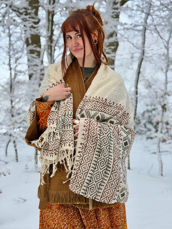 Cotton Scarf Off White