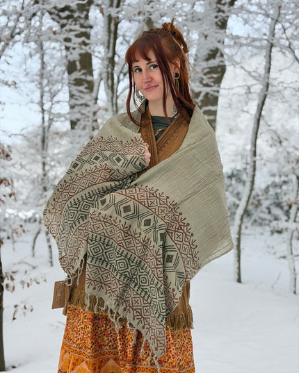 Cotton Scarf Off White