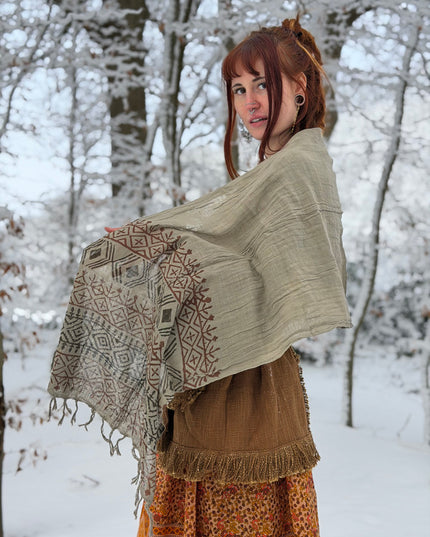 Cotton Scarf Off White