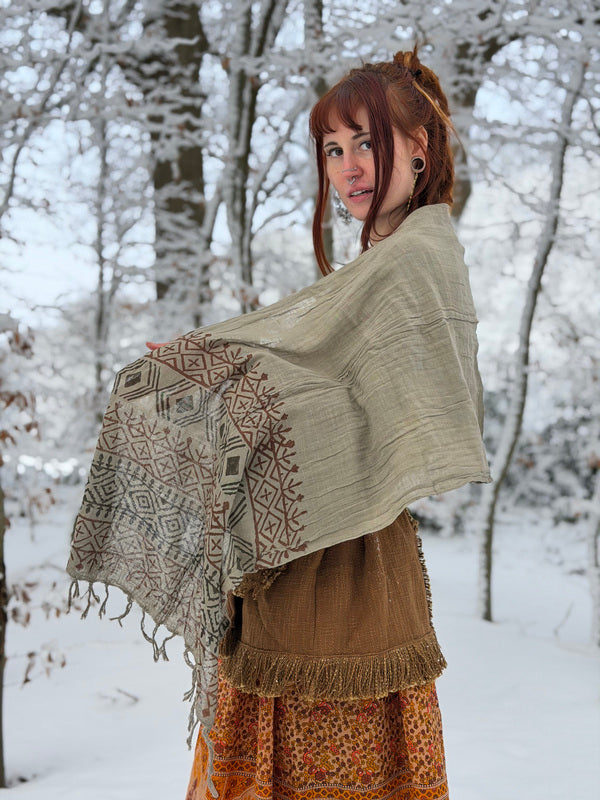 Cotton Scarf Off White