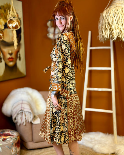 Sacred Roots Omslagrok Midi Amber