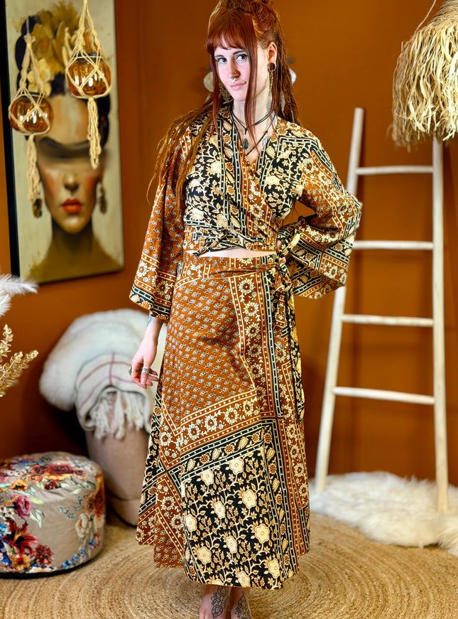 Mystic Mesa Wrap Skirt Black